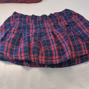 Torrid Red and Blue Plaid Mini Skirt